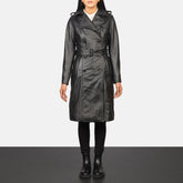 Uller Black Leather Coat Jacket